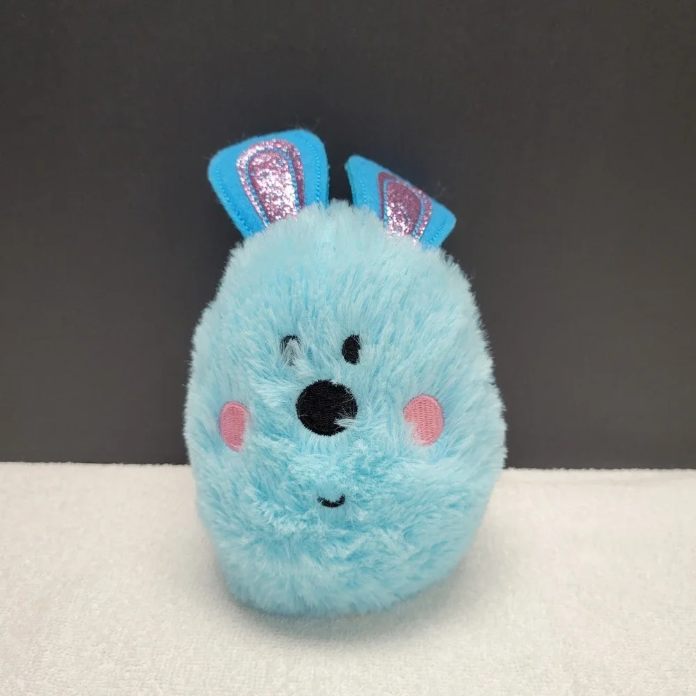 the Way to Celebrate Easter blue fluffy bunny plush